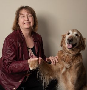 Heather White and her Golden Retriever