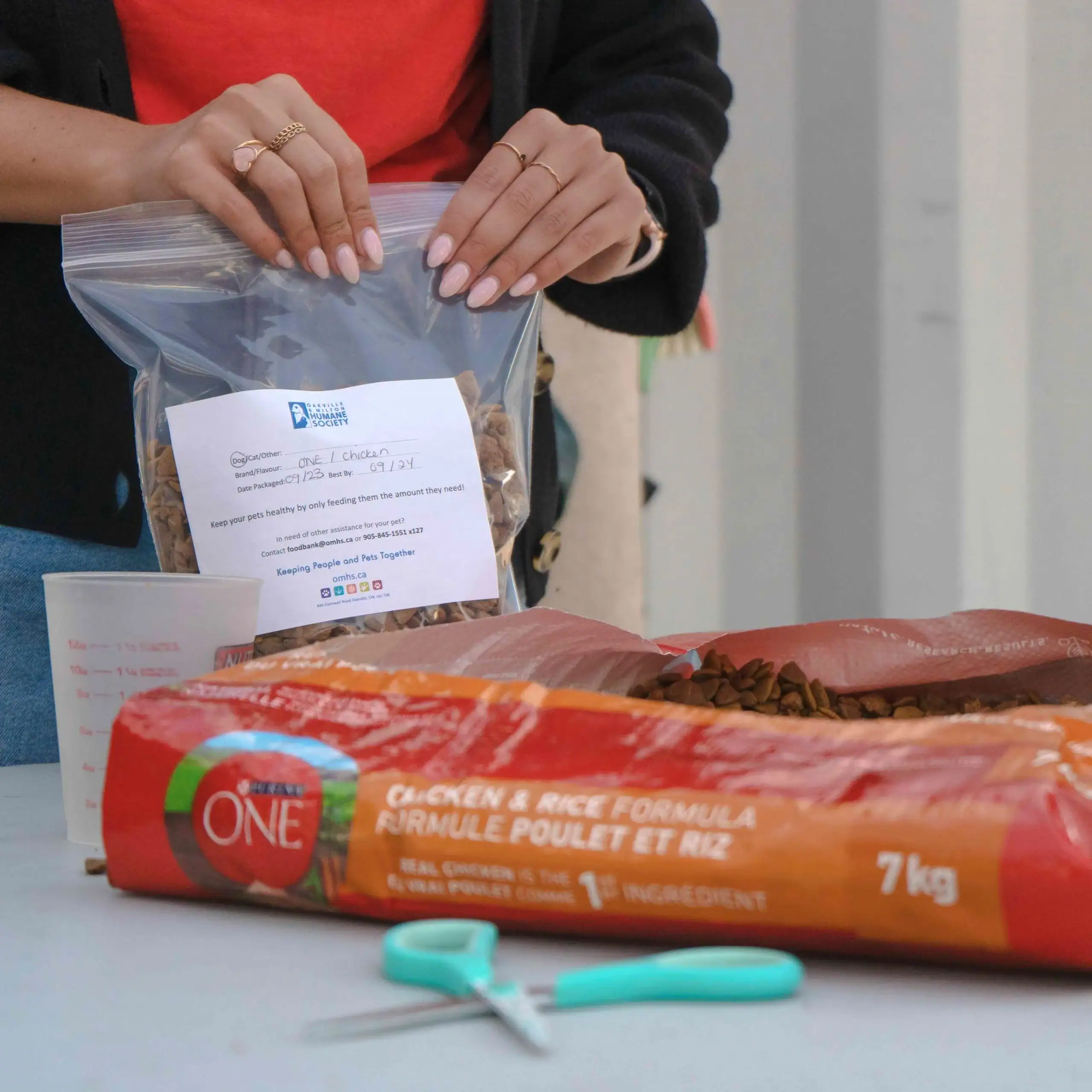 bulk pet food shelter preparation