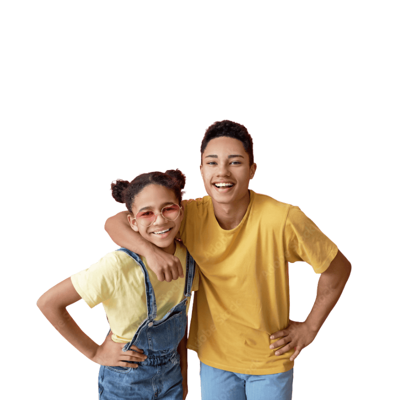 teen leadership camp two smiling teens